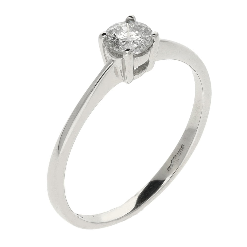 9ct White Gold Diamond Engagement Ring - 0.25ct