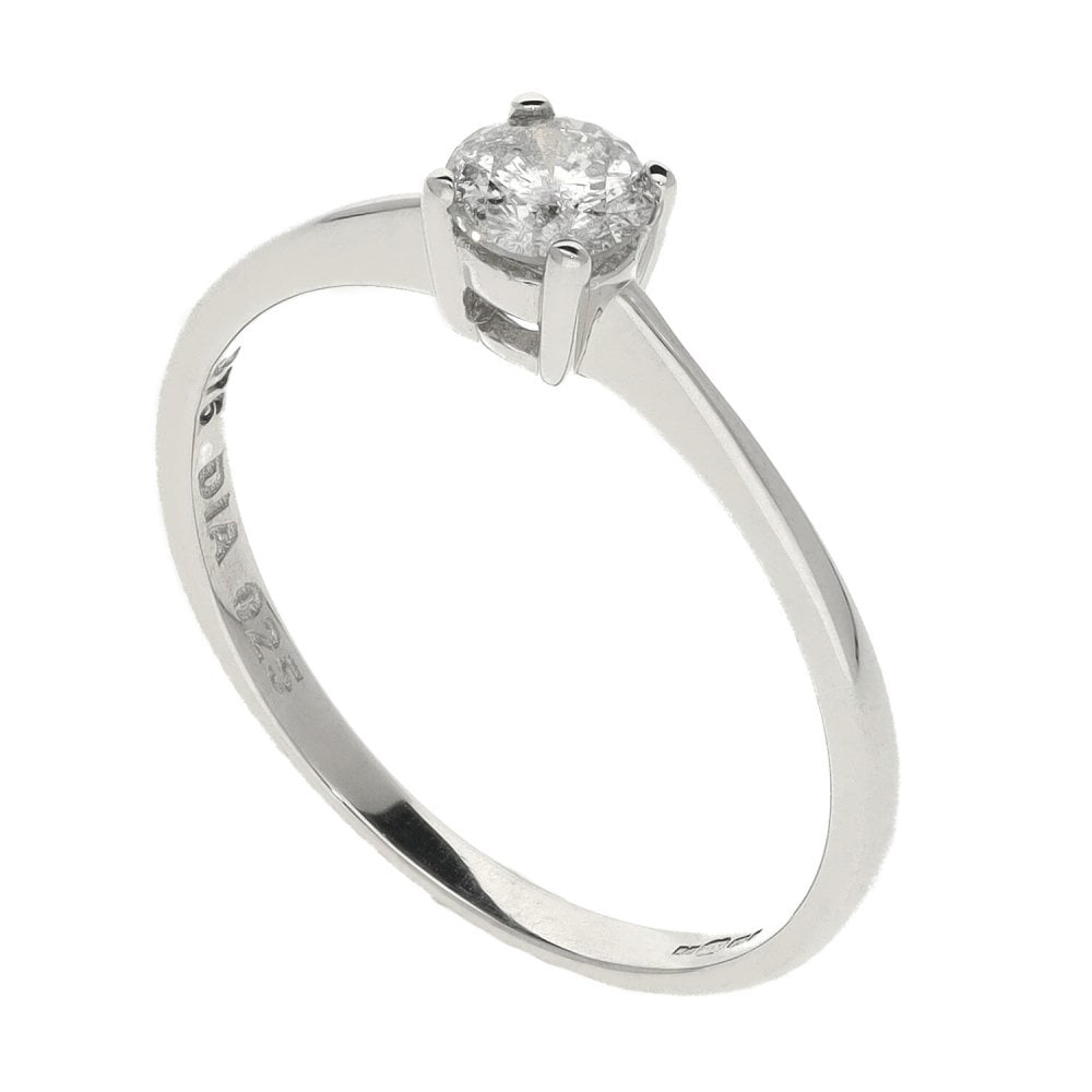 9ct White Gold Diamond Engagement Ring - 0.25ct