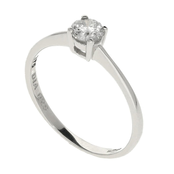 9ct White Gold Diamond Engagement Ring - 0.25ct