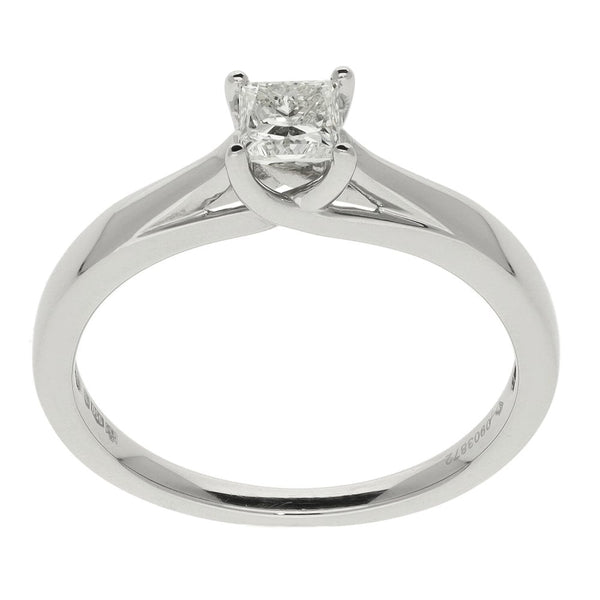 Platinum Princess Cut Diamond Engagement ring - 0.48ct