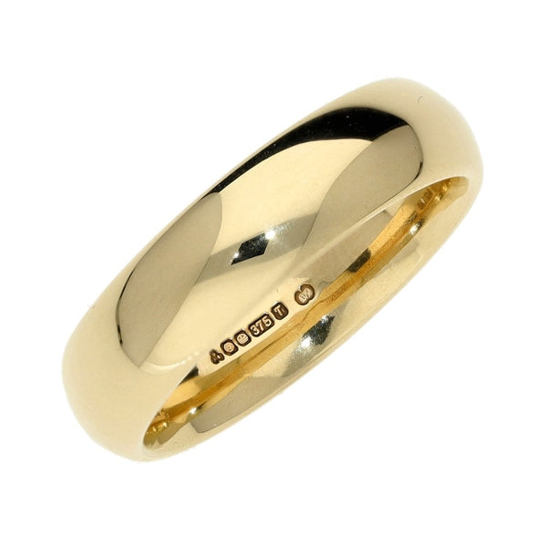 9ct Yellow Gold Court Wedding Ring - Size L