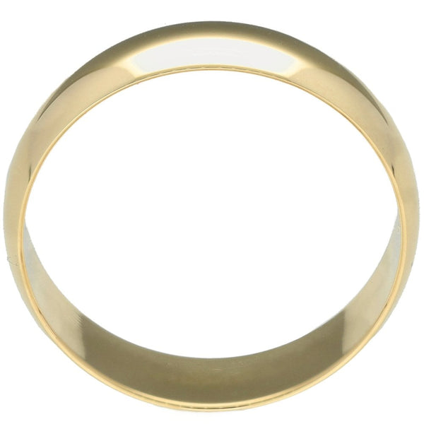 9ct Yellow Gold 6mm D Shape Wedding Ring - Size X  - 4.4g