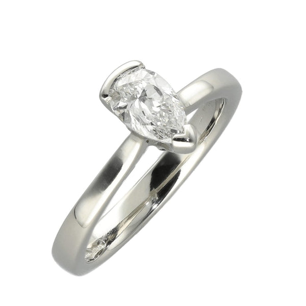 Ladies Platinum Pear Cut Diamond Engagement Ring - 0.50ct