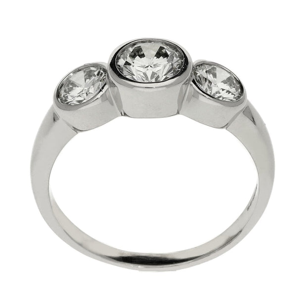Ladies 18ct White Gold Three Stone Diamond Ring - 1.55ct