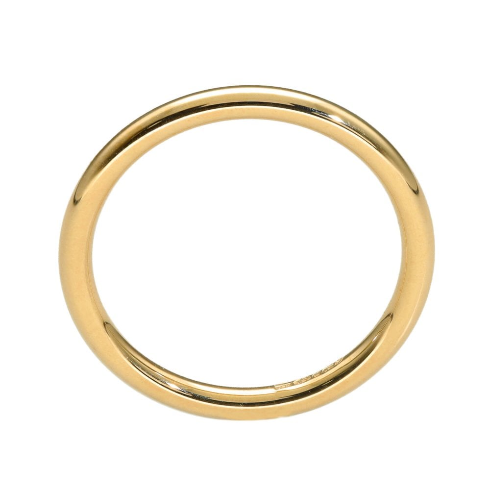 Ladies 9ct Yellow Gold 2mm Halo Wedding Ring - Size O
