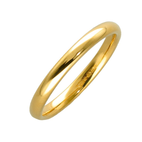 Ladies 18ct Yellow Gold 2.5mm Court Shape Wedding Ring