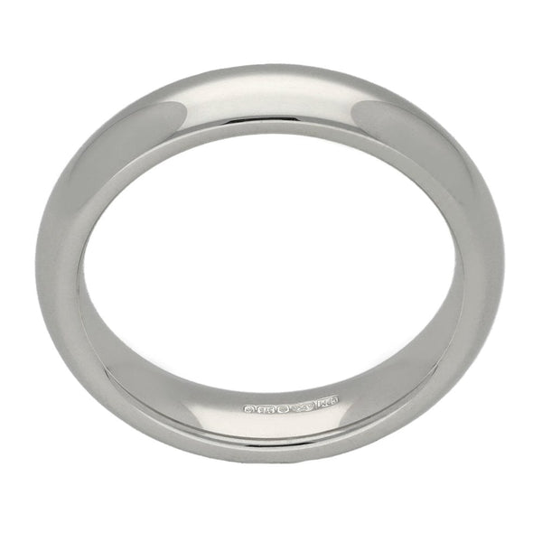 9ct White Gold 4mm Ladies Court Wedding Ring