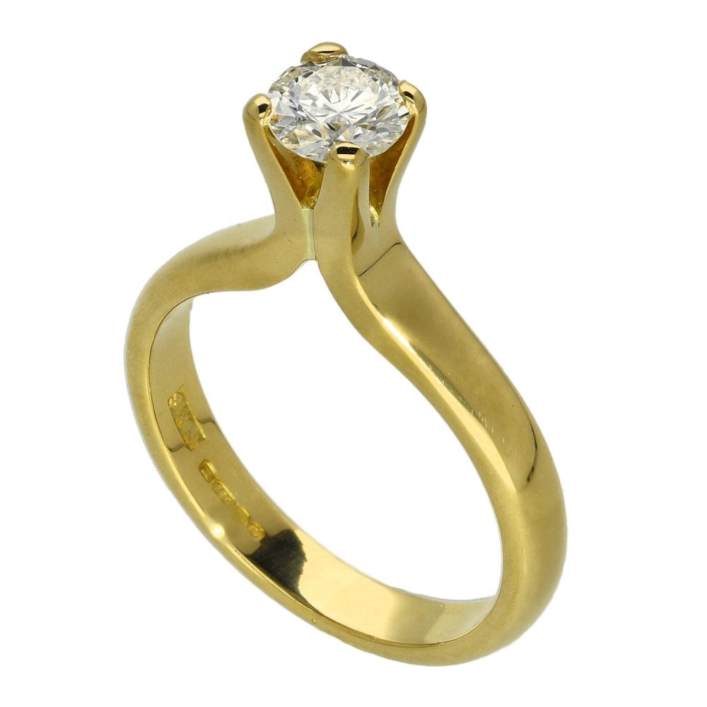 Ladies 18ct Yellow Gold Diamond Engagement Ring - 0.50ct