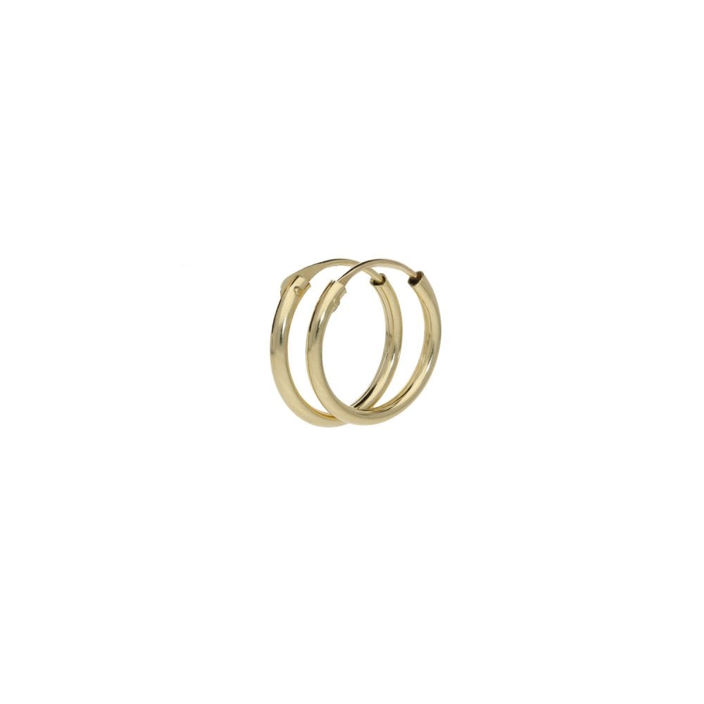 9ct Yellow Gold Small 12mm Sleeper Earrings
