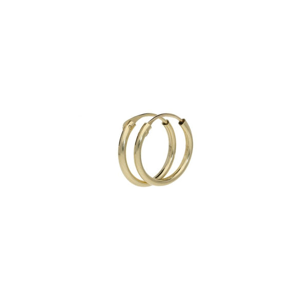 9ct Yellow Gold Small 12mm Sleeper Earrings