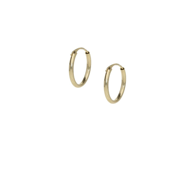 9ct Yellow Gold Small 12mm Sleeper Earrings