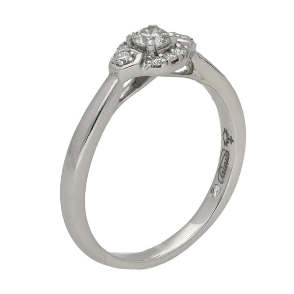 Ladies 9ct White Gold Certified Emmy Diamond Cluster Ring