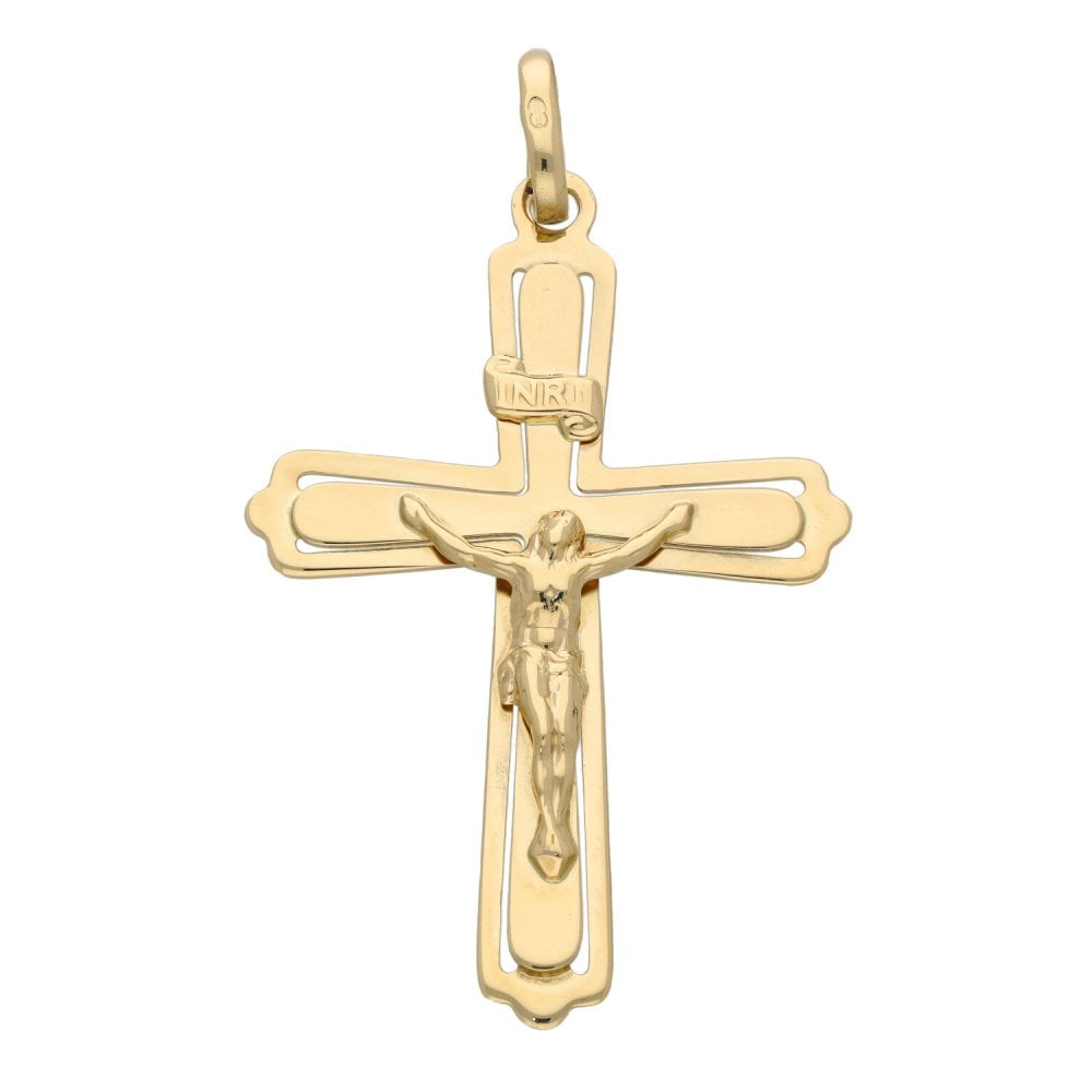 9ct Yellow Gold Large Crucifix - 3.1g