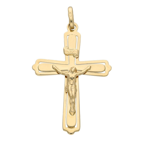 9ct Yellow Gold Large Crucifix - 3.1g
