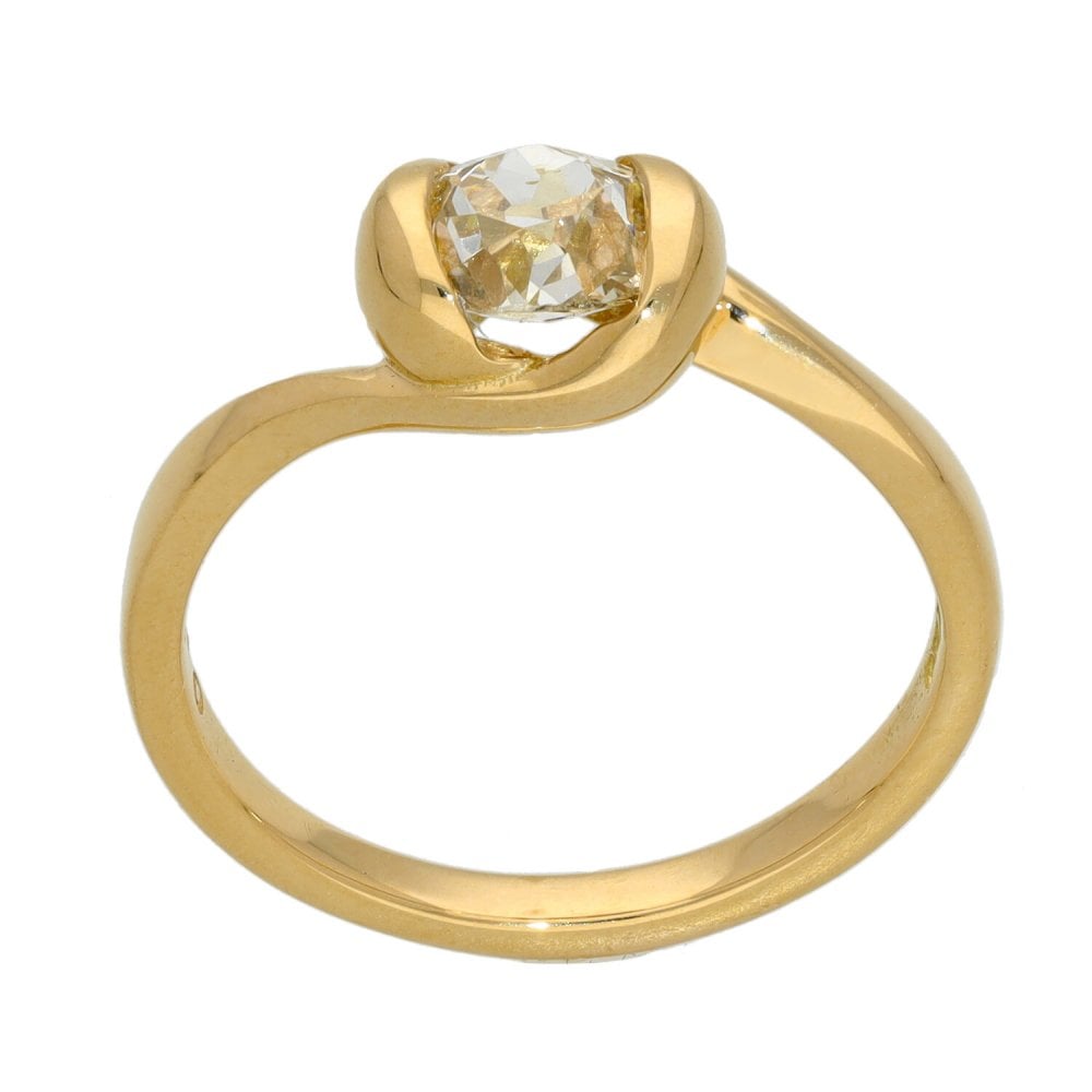 Ladies 18ct Rose Gold 0.86ct Diamond Solitaire Engagement Ring