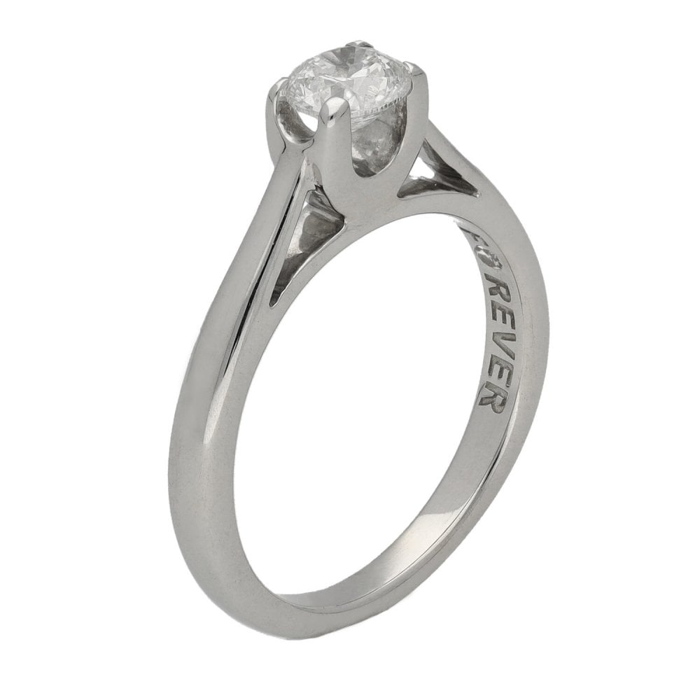 18ct White Gold Forever Diamond Engagement Ring - 0.40ct
