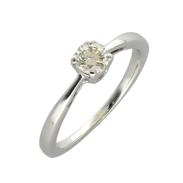 9ct White Gold 0.27ct Diamond Engagement Ring - K