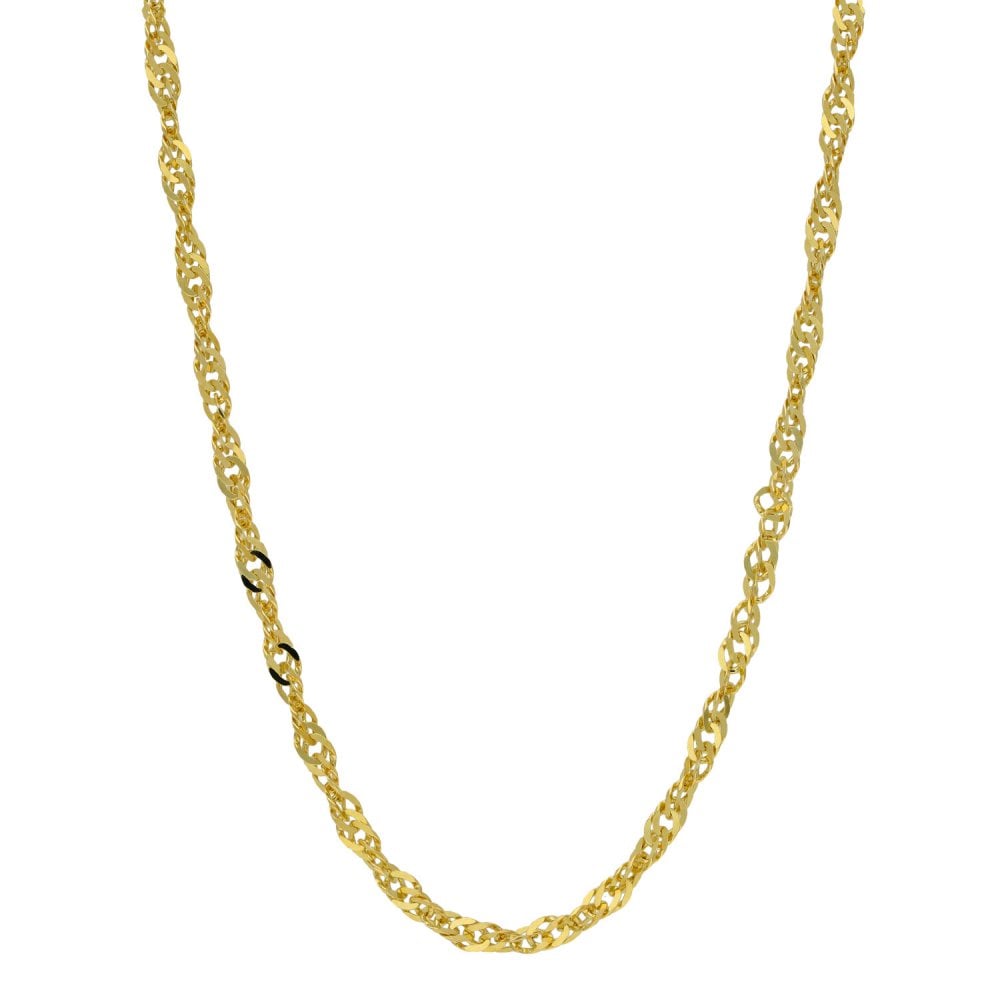 Ladies 9ct Yellow Gold 24" Twist Link Chain - 5.8g