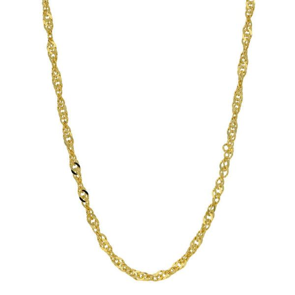 Ladies 9ct Yellow Gold 24" Twist Link Chain - 5.8g