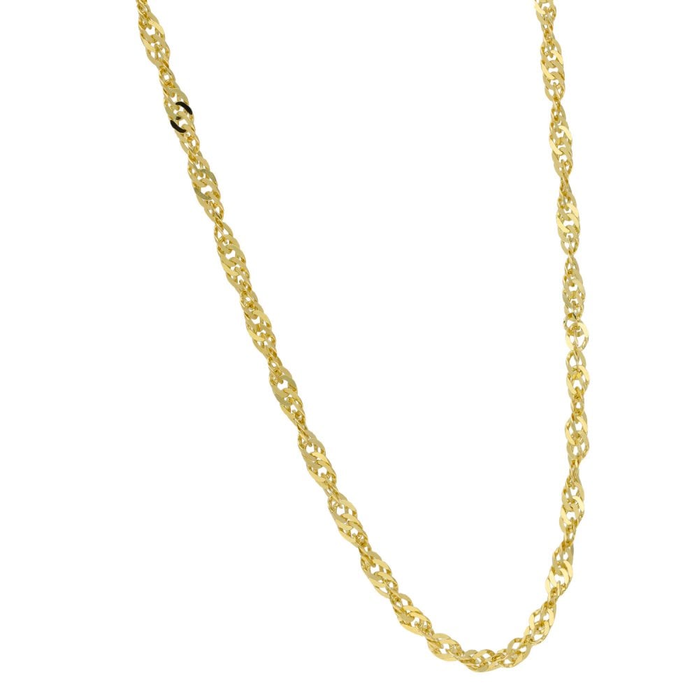 Ladies 9ct Yellow Gold 24" Twist Link Chain - 5.8g