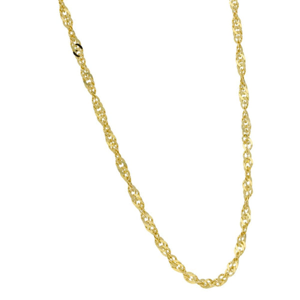 Ladies 9ct Yellow Gold 24" Twist Link Chain - 5.8g