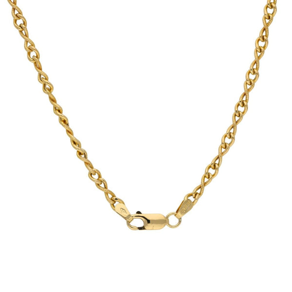 Ladies 9ct Yellow Gold 16" Fancy Chain - 5.0g