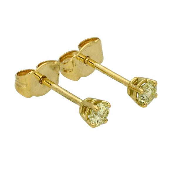 Ladies 18ct Yellow Gold Diamond Stud Earrings - 0.30ct