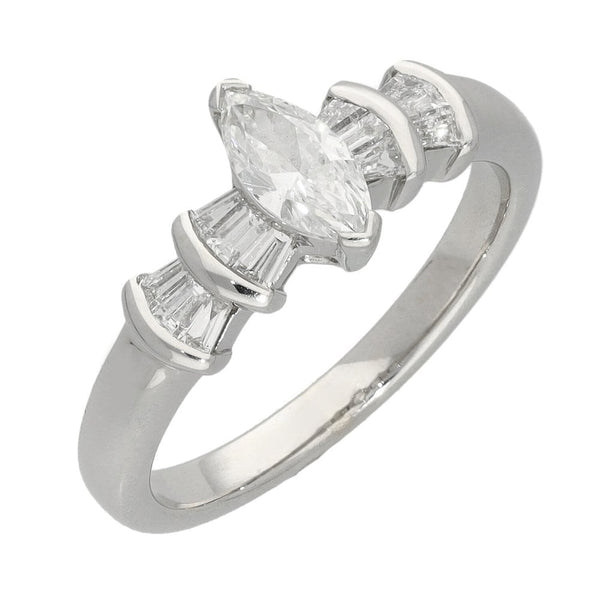 Ladies 18ct White Gold Marquise Diamond Ring - 1.00ct