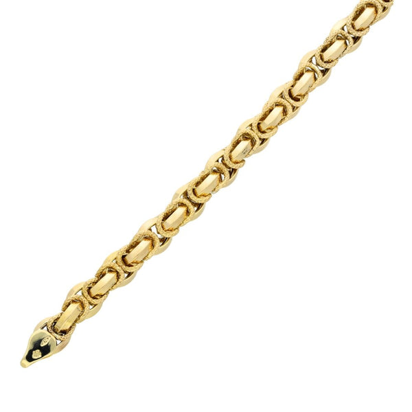 9ct Yellow Gold Hollow Fancy Bracelet - 7.5" - 7.0g