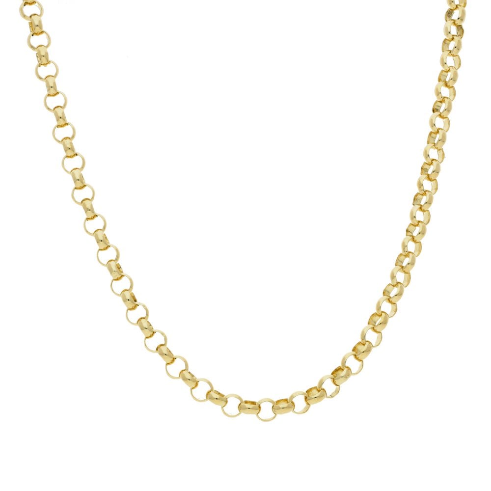 9ct Yellow Gold Belcher Chain - 18" - 17.0g
