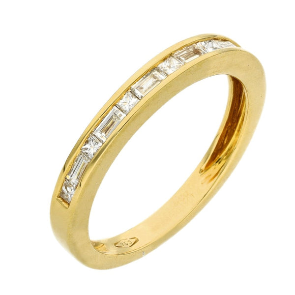Ladies 18ct Yellow Gold Diamond Half Eternity Ring - 0.35ct