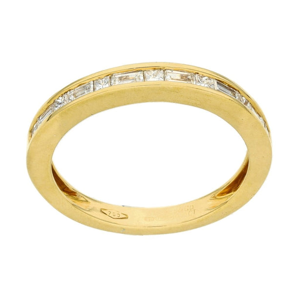 Ladies 18ct Yellow Gold Diamond Half Eternity Ring - 0.35ct