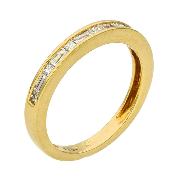 Ladies 18ct Yellow Gold Diamond Half Eternity Ring - 0.35ct