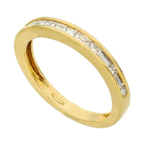 Ladies 18ct Yellow Gold Diamond Half Eternity Ring - 0.35ct