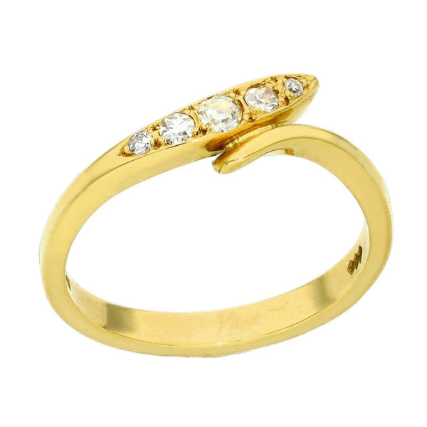Ladies 18ct Yellow Gold Diamond Set Twist Ring