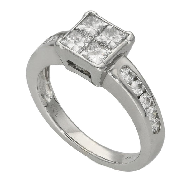 Ladies 18ct White Gold Diamond Set Engagement Ring - 1.00ct