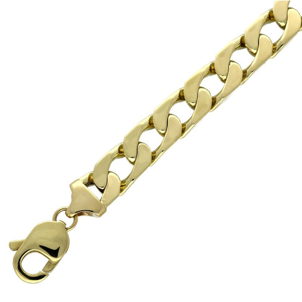 Mens 9ct Yellow Gold 9.5" Curb Bracelet - 59.3g