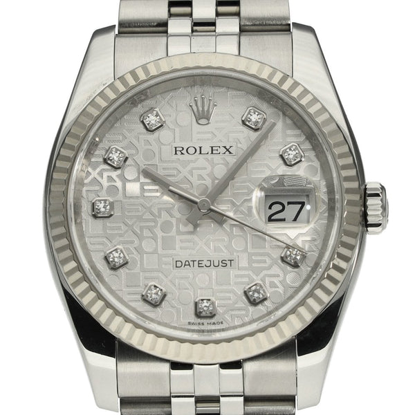 Datejust 116234 - Mens Watch - Silver Diamond Dial - 2019