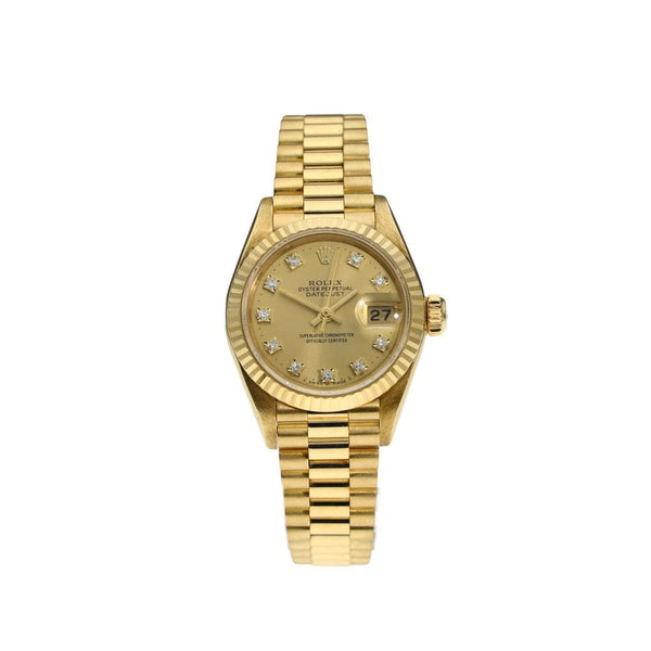 Datejust 69178 - Ladies Gold Watch - Diamond Dial - 1988