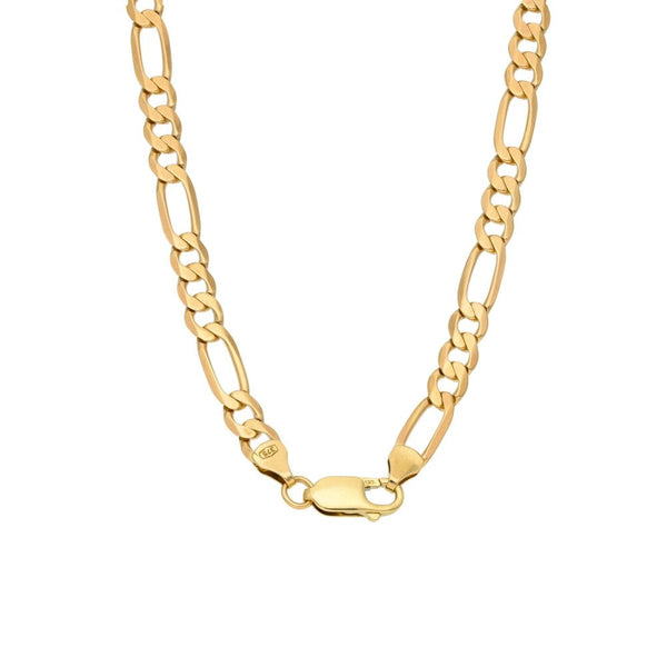 9ct Yellow Gold Figaro Chain - 18" - 15.6g
