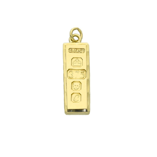 9ct Yellow Gold Ingot Pendant - 3.9g