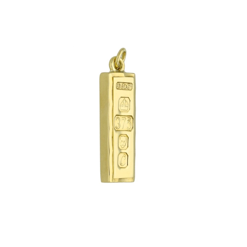 9ct Yellow Gold Ingot Pendant - 3.9g