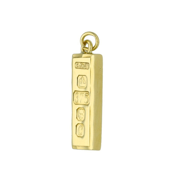 9ct Yellow Gold Ingot Pendant - 3.9g