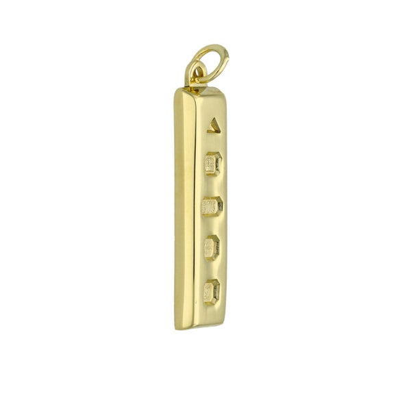 9ct Yellow Gold Ingot Pendant - 4.9g