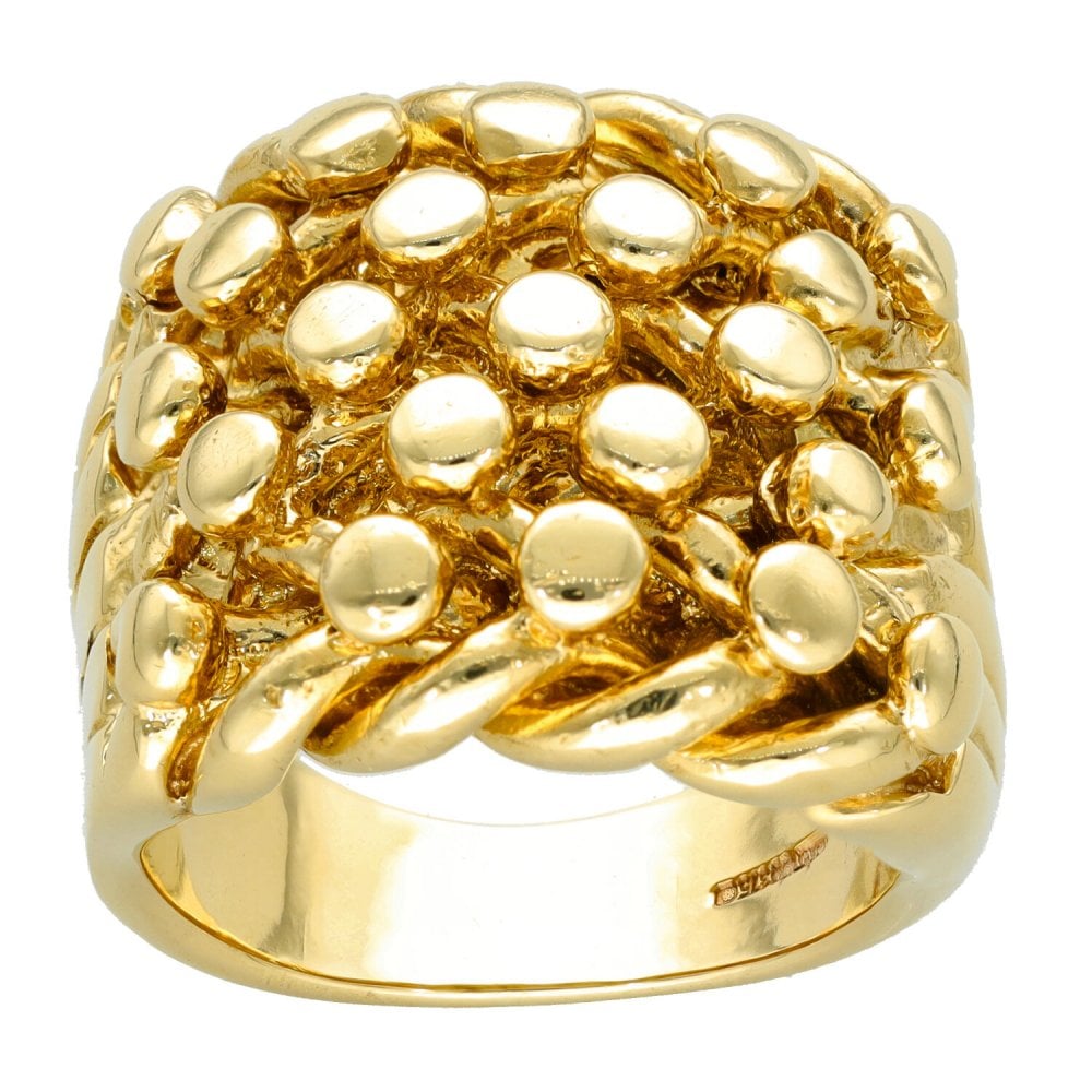 9ct Yellow Gold Keeper Ring - Size W