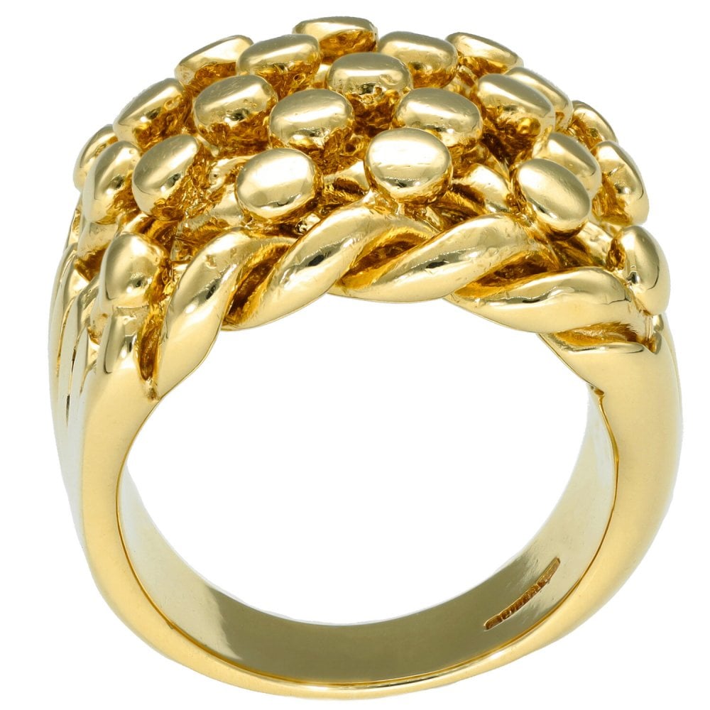 9ct Yellow Gold Keeper Ring - Size W