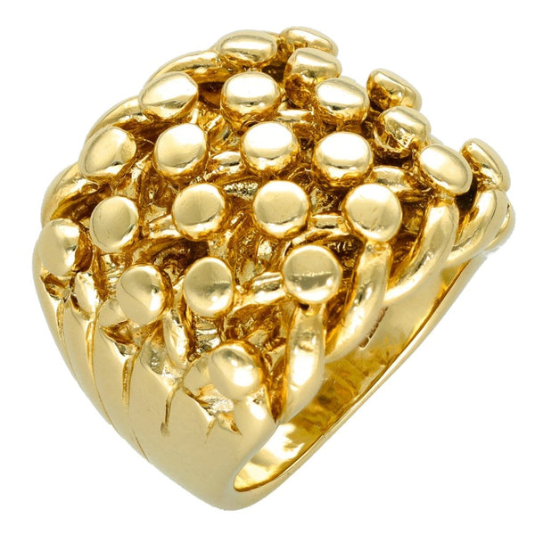 9ct Yellow Gold Keeper Ring - Size W