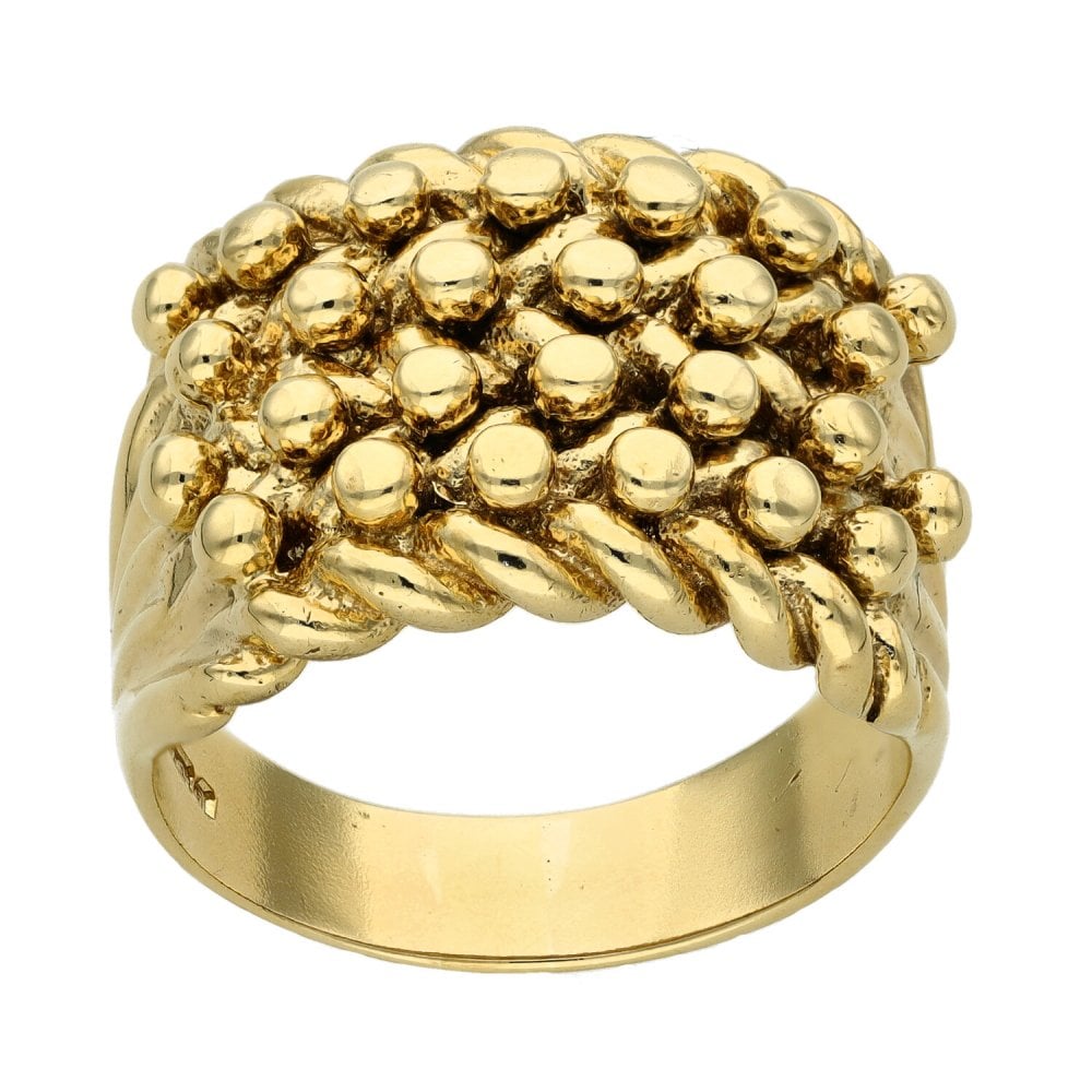 9ct Yellow Gold Keeper Ring - Size V