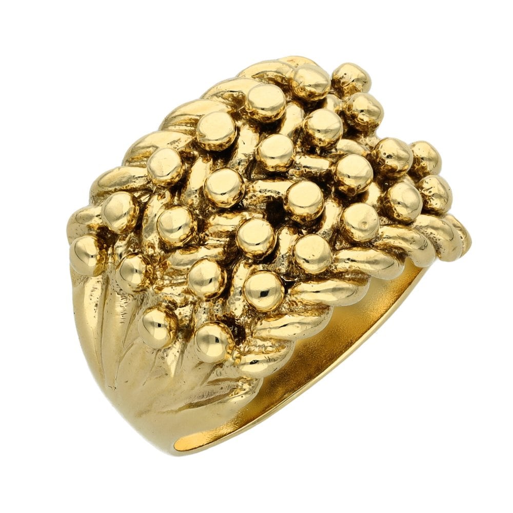 9ct Yellow Gold Keeper Ring - Size V