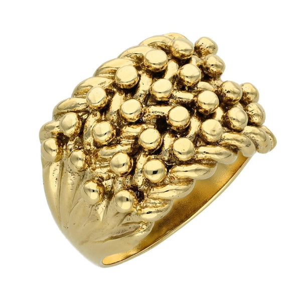 9ct Yellow Gold Keeper Ring - Size V
